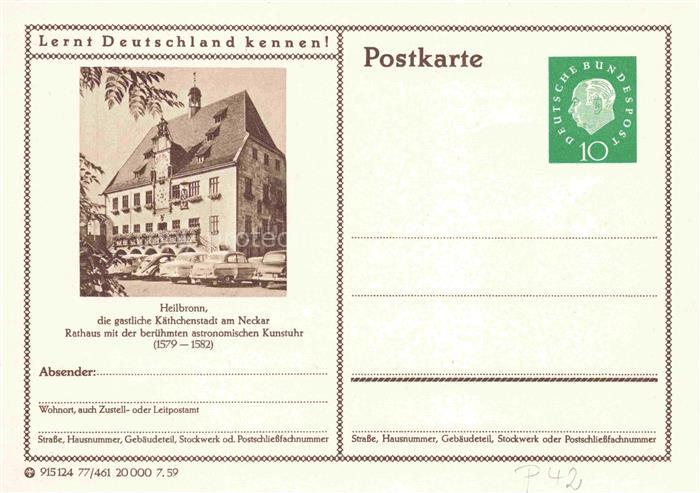 HEILBRONN Neckar Rathaus mit der astronomischen Kunstuhr