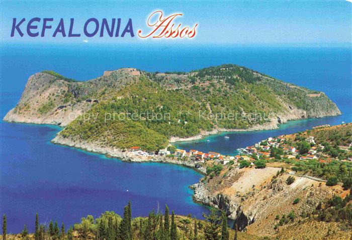 Assos Kefalonia Greece Fliegeraufnahme