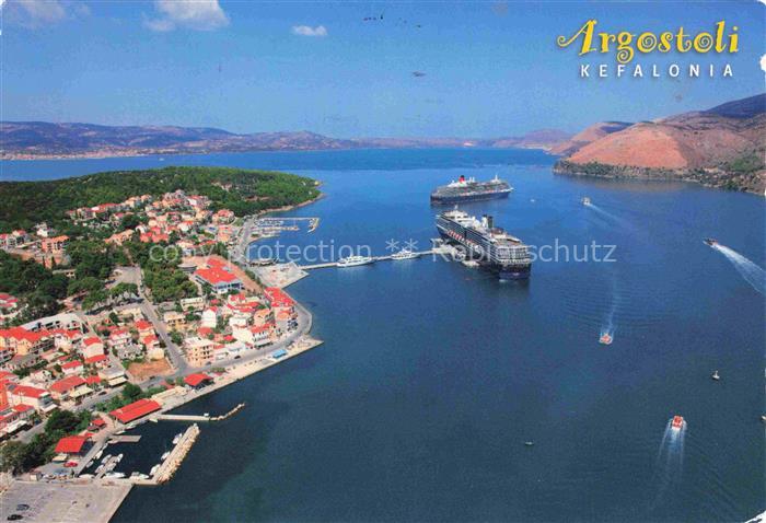 Argostoli Fliegeraufnahme mit Kefalonia