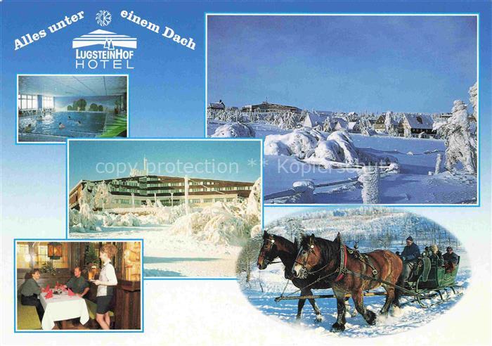 Zinnwald-Georgenfeld Erzgebirge Sachsen Lugstein Hotel Hallenbad Panorama Gastst