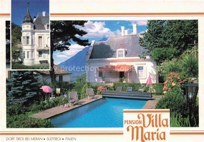 Dorf-Tirol Suedtirol IT Pension Villa Maria Schwimmbad