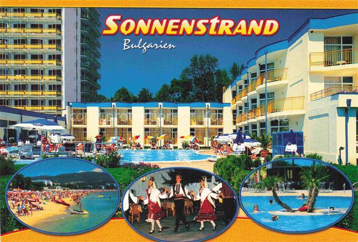 Nessebar Nessebyr Nessebre BG Sonnenstrand Hotel Strandpartien Pool Folklore