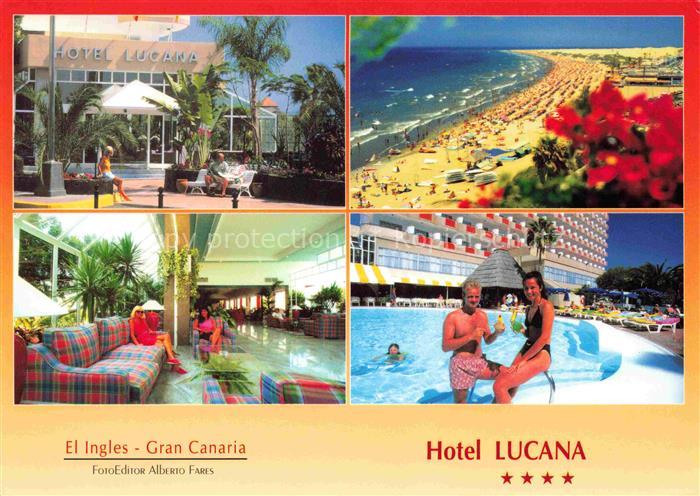 Playa del Ingles Gran Canaria ES Hotel Lucana Stran Halle Pool