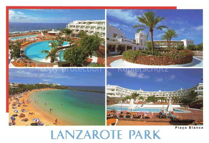 Playa Blanca Lanzarote Park Pool Strand Palmen