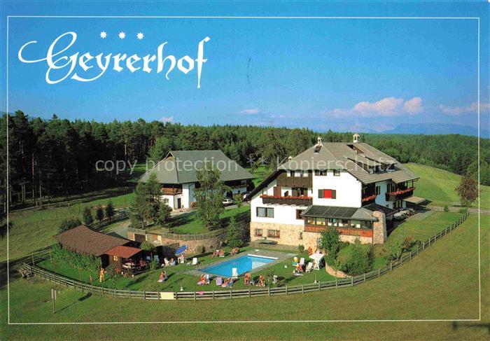 Oberbozen Ritten Suedtirol IT Geyrerhof Fliegeraufnahme