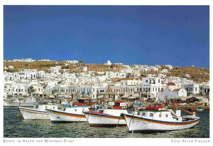 Mykonos Micono Myconos Greece Hafenpartie