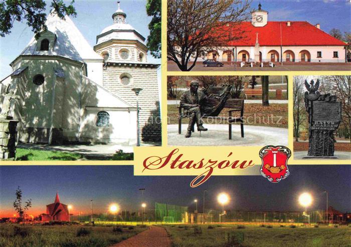 Staszow Kosciol pw Swietego Barlomieja Ratusz Park im Adama Bienia Osiedle Wscho