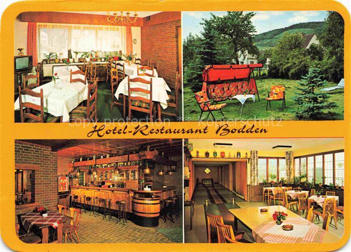 GUMMERSBACH NRW Hotel Restaurant Bodden Gastraeume Bar Garten Kegelbahn