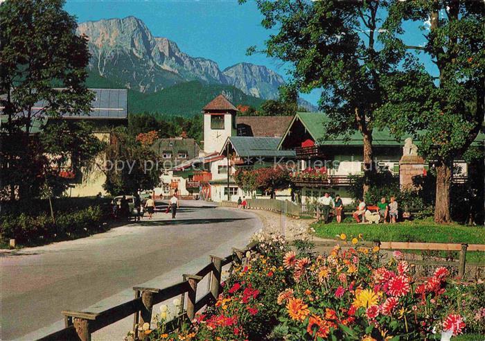 Unterstein  Schoenau Berchtesgaden Ortspartie mit Untersberg