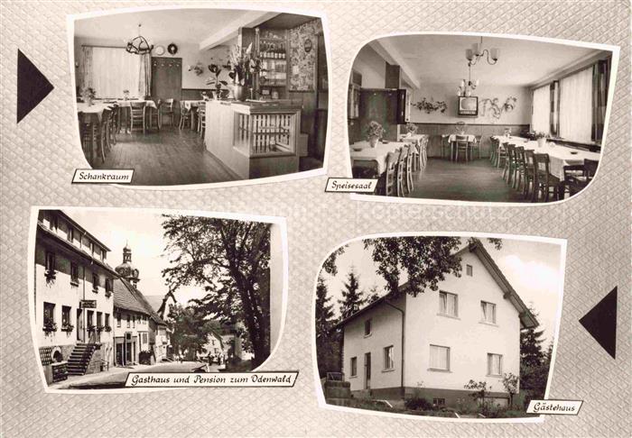 Struempfelbrunn Waldbrunn Gasthaus und Pension Zum Odenwald Schankraum Speisesaa