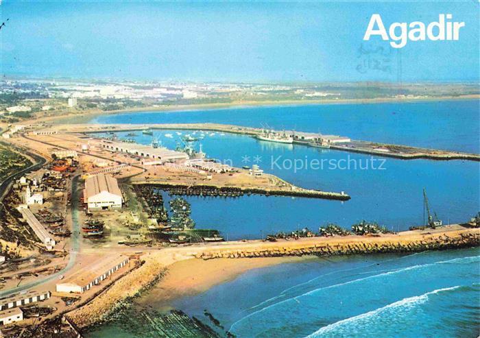 Agadir Maroc Vue aerienne sur le port