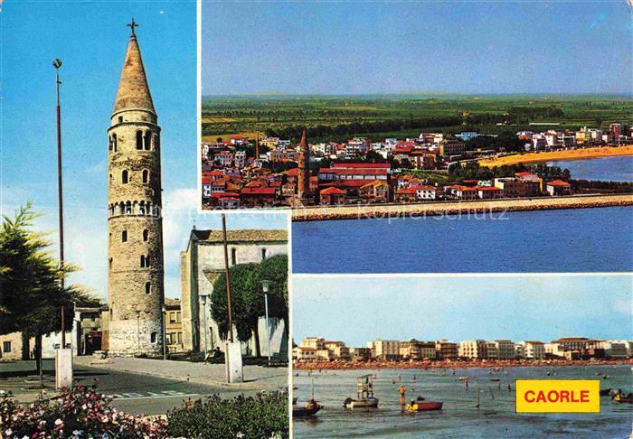 Caorle Veneto IT Il campanile antico Panorama La spiaggia e dal mare