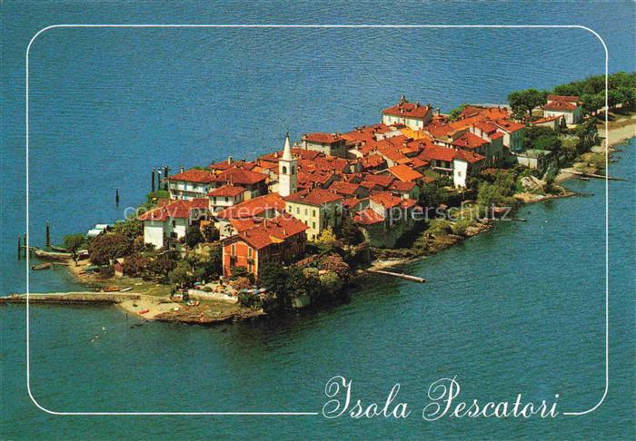 Isola Pescatori Lago Maggiore IT Fliegeraufnahme