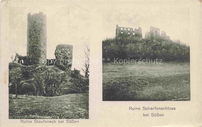 Suessen Brenz Goeppingen Ruine Staufeneck Ruine Scharfenschloss