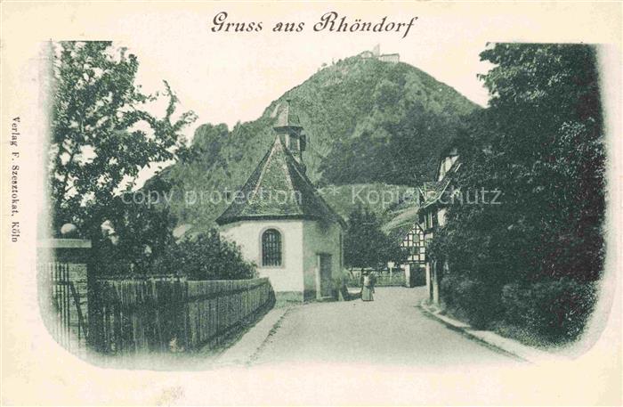 Rhoendorf Bad Honnef NRW Ortspartie Kirche Deutsche Reichspost