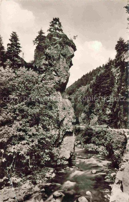 Hirschsprung Landschaftspanorama Wehratal Felsen