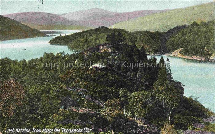 Loch Katrine Stirling Scotland UK From above the Trossachs Pier
