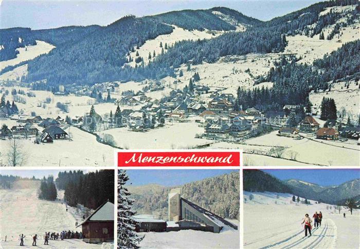 Menzenschwand Winterpanorama Wintersportplatz Schwarzwald Skisprungschanze