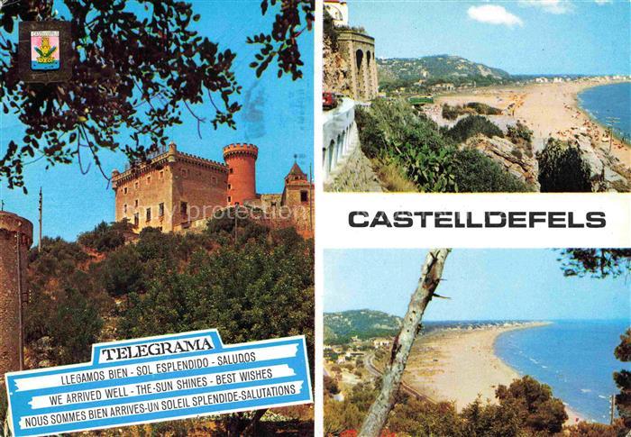 Castelldefels BARCELONA Cataluna ES Castillo y vistas de la playa