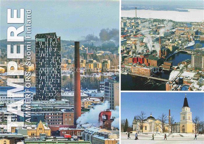 Tampere Suomi Stadtpanorama Kirche Luftaufnahme