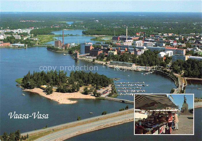 Vaasa Vasa Suomi Fliegeraufnahme Markt Denkmal