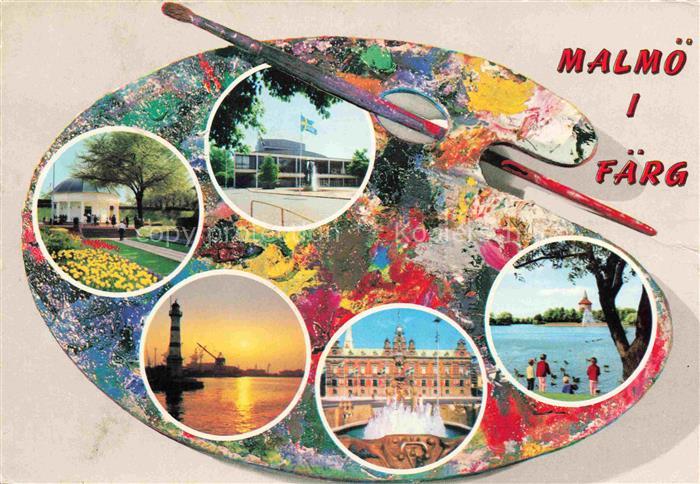 Malmoe  Sweden Teilansichten Malerpalette