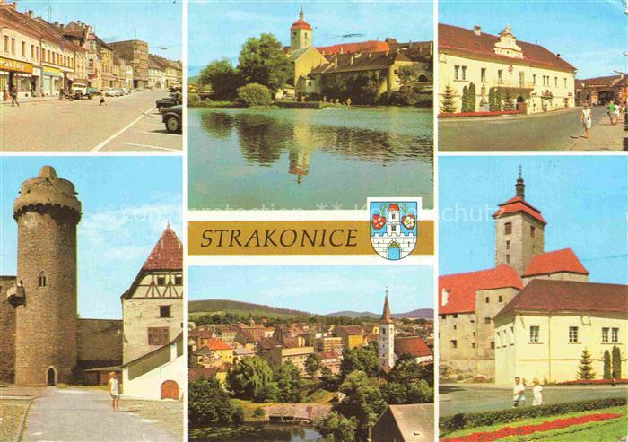 Strakonice Strakonitz CZ Teilansichten Zentrum Stadtmauer Turm