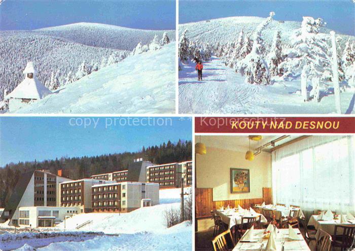 Kouty nad Desnou Winkelsdorf CZ Winterpanorama Hotel Restaurant Wintersport