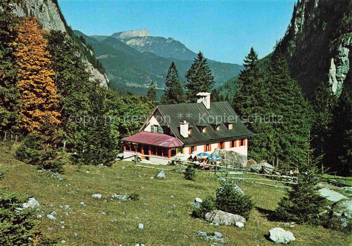 Ramsau  Berchtesgaden Wimbachschloss gegen Untersberg Berchtesgadener Alpen