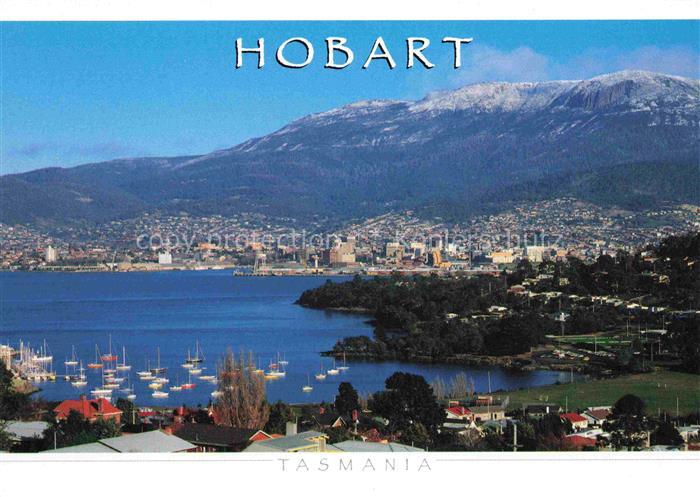 Hobart  Tasmania Australia Panorama Blick gegen Mt. Wellington