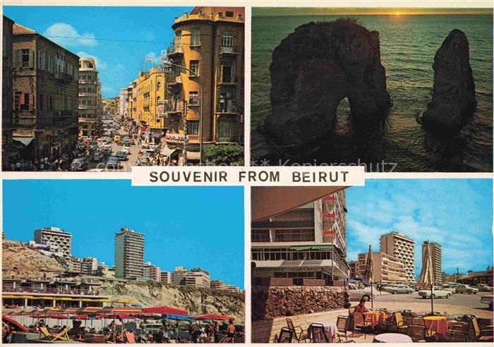 Beirut Beyrouth Libanon Pigeons Rock Weygant Avenue Swimming Cl