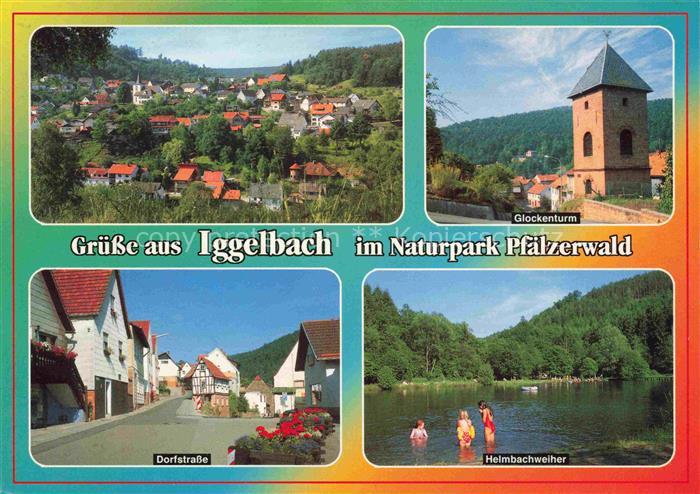 Iggelbach Panorama Glockenturm Dorfstrasse Helmbachweiher