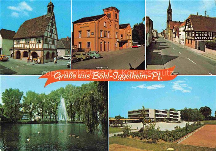 Boehl-Iggelheim Pfalz Rathaus Bahnhof Kirchenstrasse Boehl Schwarzweiher Peter G