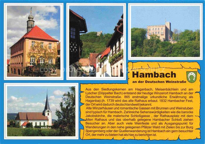 Hambach  Neustadt Weinstrasse Altes Rathaus Schlossgasse Hambacher Schloss Kath