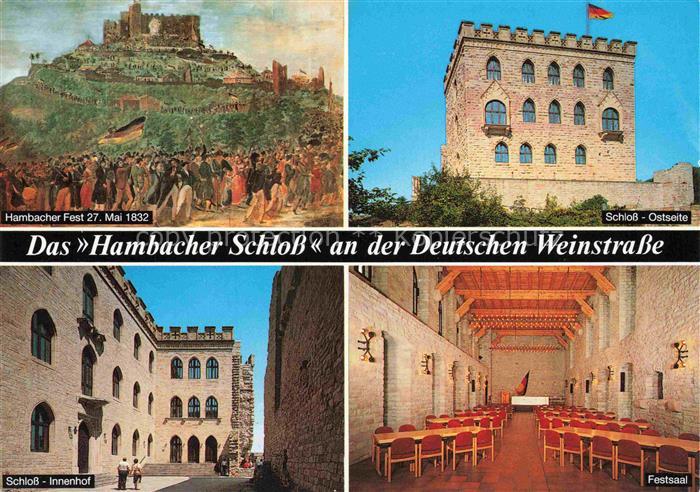 Hambach  Neustadt Weinstrasse Hambacher Schloss Schloss Innenhof Festsaal Ostsei