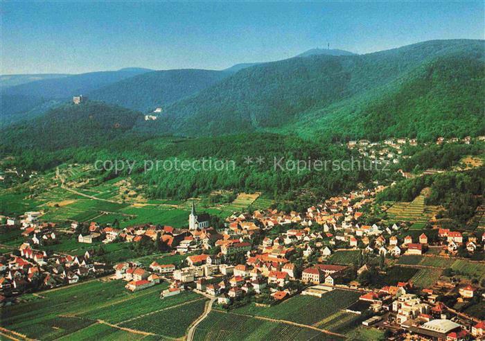 Hambach  Neustadt Weinstrasse Fliegeraufnahme mit Hambacher Schloss