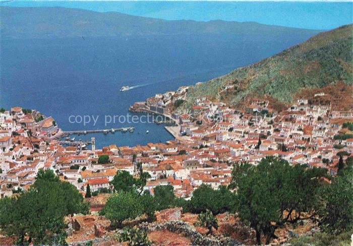 Hydra Ydra Hidra Idra Greece Hafen und Stadtblick