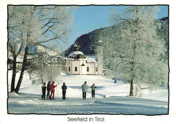 Seefeld Tirol Seekirchl mit Karwendel