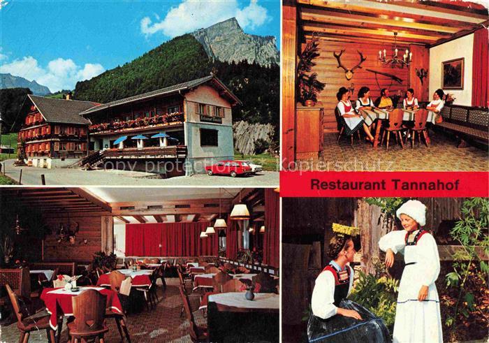 Au Bregenzerwald Schoppernau Vorarlberg AT Restaurant Tannahof Gastraeume Tracht