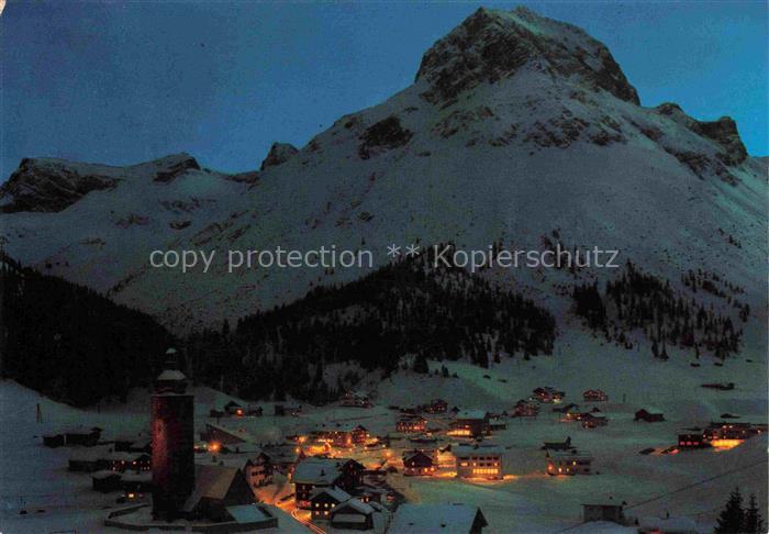Lech Vorarlberg AT bei Nacht