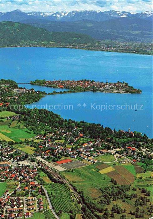LINDAU  Bodensee Fliegeraufnahme mit Bad Schachen
