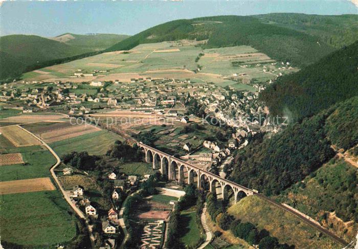 Willingen Sauerland Fliegeraufnahme mit Viadukt