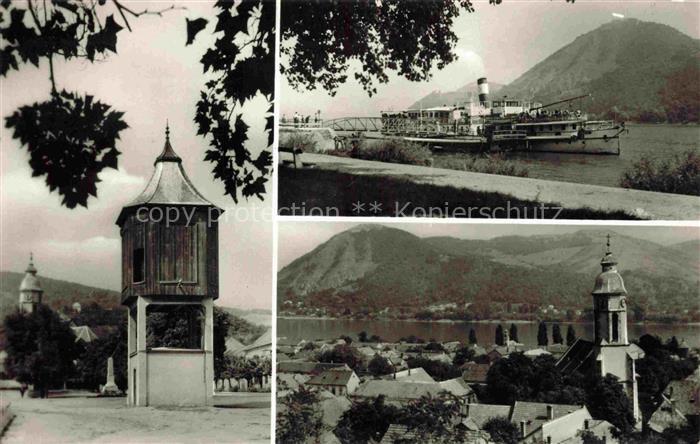 Nagymarosi Nagymaros Nagymarosrol HU Turm Dampfer Panorama