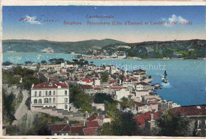 Constantinople Constantinopel ISTANBUL TK Bosphore Arnaoutkeny et Candilli
