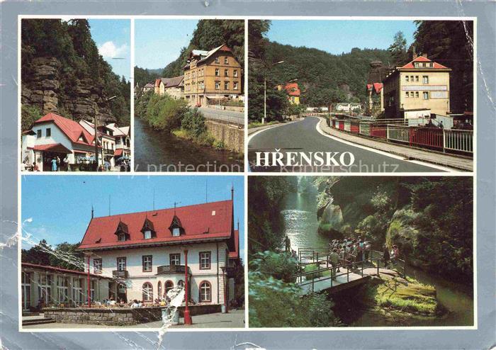 Hrensko Herrnskretschen Boehmen CZ obec a letovisko n Labi v Decinske vrchovine