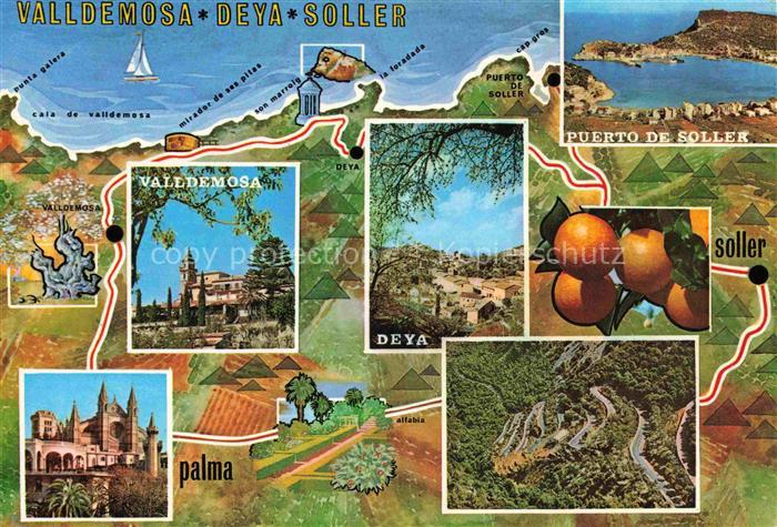 Valldemosa Valldemossa Mallorca ES mit Deya Palma Puerto de Soller