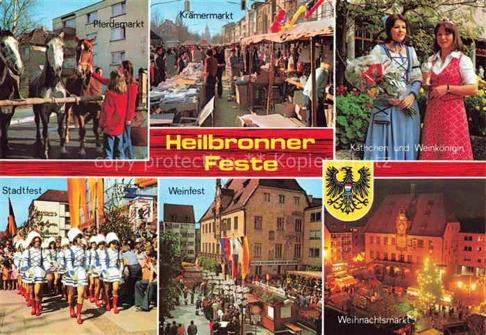 HEILBRONN Neckar Stadtfest Pferdemarkt Kraemermarkt Weinfest Weihnachtsmarkt