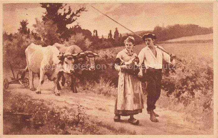 Debat-Ponsan Kuenstlerkarte Retour des champs