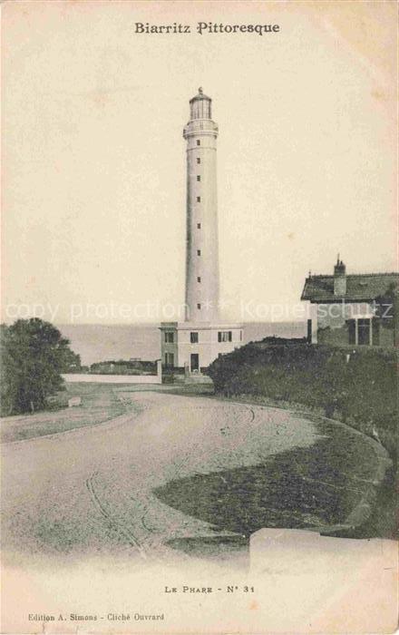 Leuchtturm Lighthouse Faro Phare-- Biarritz Pittoresque Le Phare Nr. 31