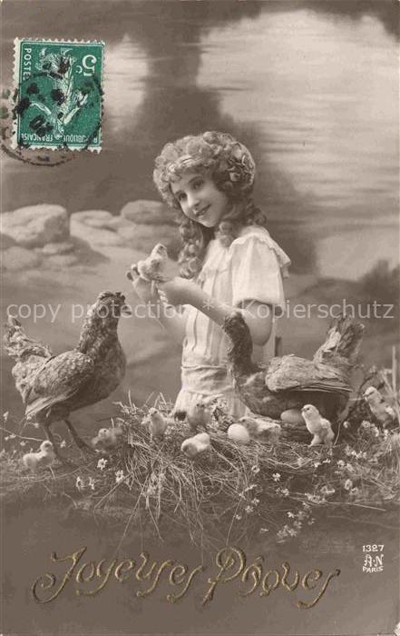 Foto AN Paris (Noyer) Nr. 1327 Kind Huhn Kücken